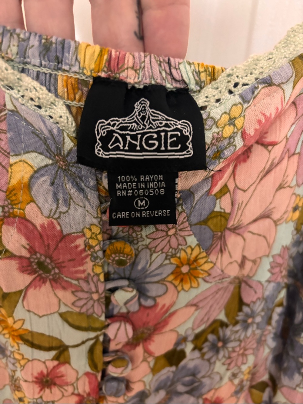Angie Floral Midi Dress in Pink, Blue & Yellow - Picture 5 of 7